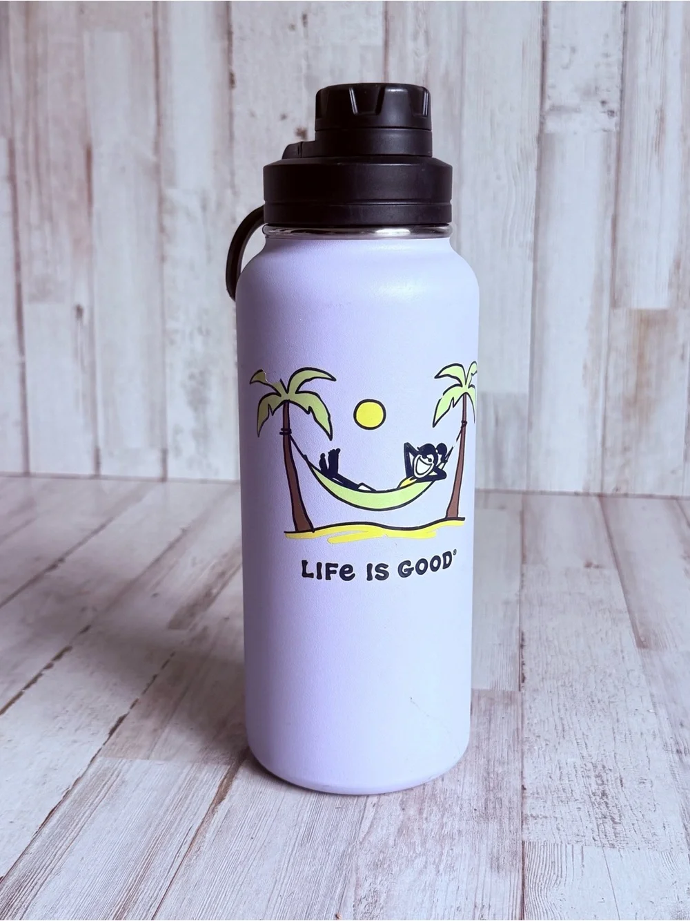 Life is Good. Metal Water Bottle.